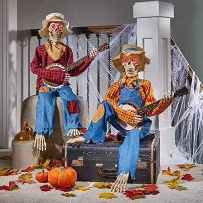 Skylark Halloween Decoratie - Bewegingsgestuurd, Muzikaal Skeletten Duo 2