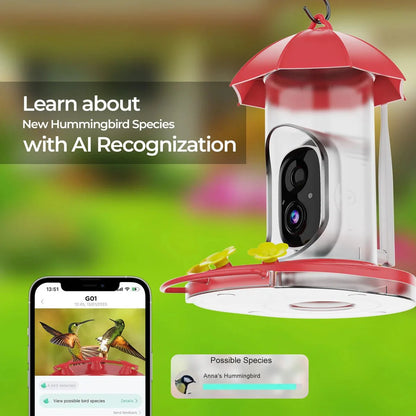 FeatherViewHD™ – Slim Vogelvoederhuis met 1080P Camera – Breedhoek Vogel Observatie