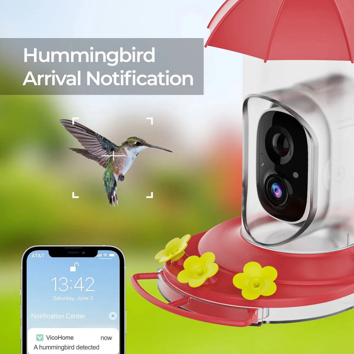 FeatherViewHD™ – Slim Vogelvoederhuis met 1080P Camera – Breedhoek Vogel Observatie