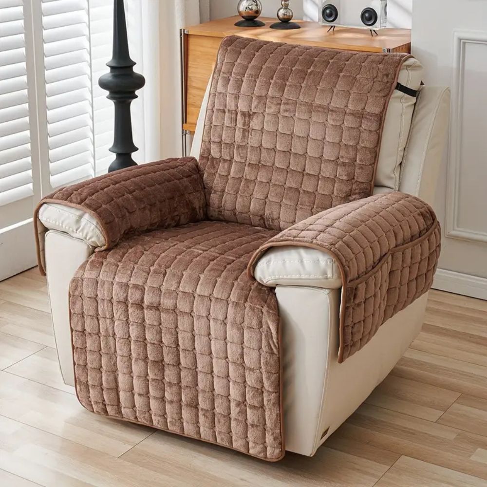 Snug Fauteuilhoes - Microvezel, Antislippasvorm met Zijvak 1