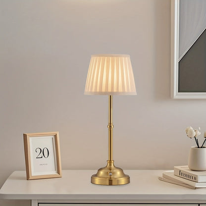 Solaire Tafellamp - Draadloos Goud, Oplaadbaar LED Touch Dimbaar 5