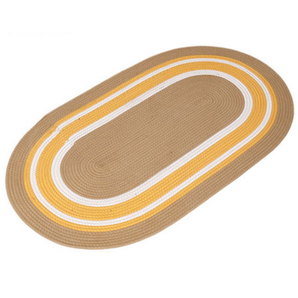 Soleil Oval Tapijt - Microvezel, Boho Spiraalpatroon 2