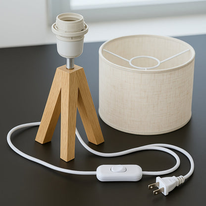 Soleil Tafellamp - Driepoot Hout, Minimalistisch voor Nachtkast Lampje 2