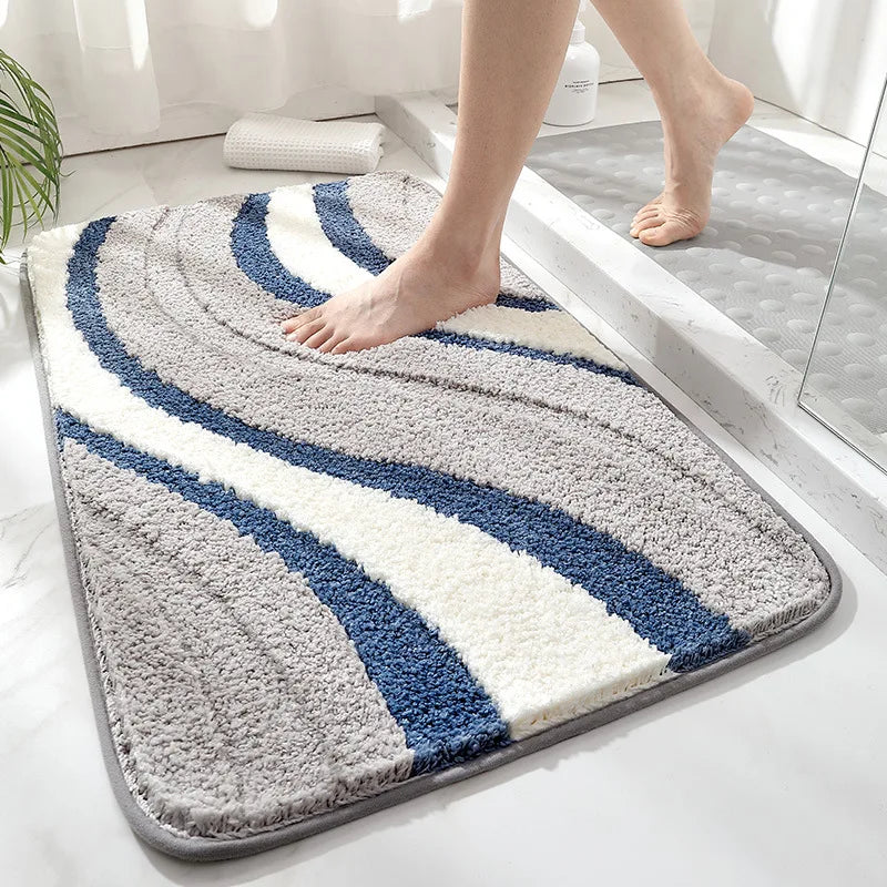 Soreli Wave Badmat - Microvezel, Antislip voor Badkamer 1