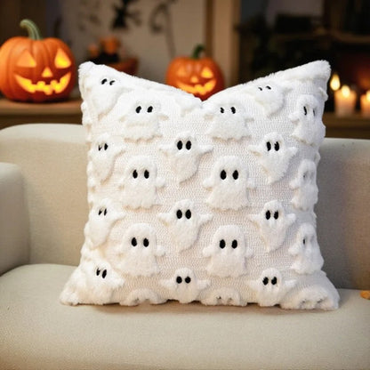 Spero Kussenhoes Bank - Pluche 3D Spookdesign, Machinewasbaar 0