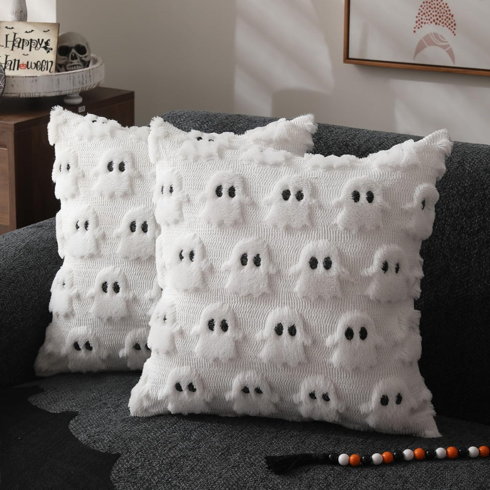 Spero Kussenhoes Bank - Pluche 3D Spookdesign, Machinewasbaar 1