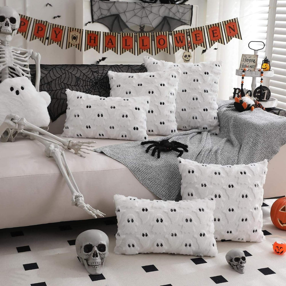 Spero Kussenhoes Bank - Pluche 3D Spookdesign, Machinewasbaar 2