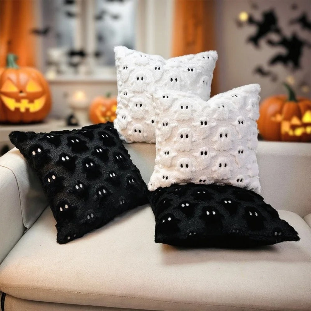 Spero Kussenhoes Bank - Pluche 3D Spookdesign, Machinewasbaar 3