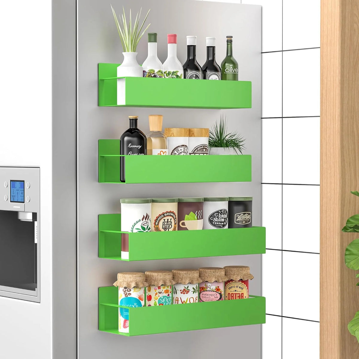 SpiceGrip Kruidenrek - Magnetisch Metaal, Ruimtebesparend voor Potjes 3