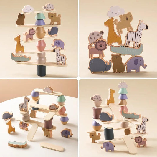 Stackimals™ – Montessori Stapeldieren – Educatief Houten Speelgoed