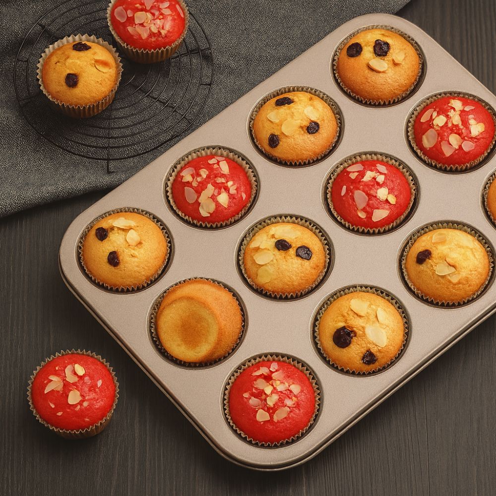 BakeNest™ – Antiaanbak Muffin Bakvorm – Cupcake Muffin Bakplaat