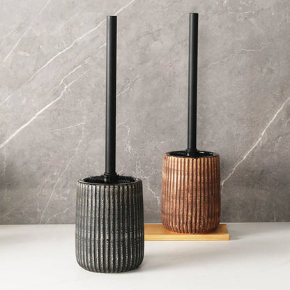 Tero Toiletborstel en Houder Set - Gestructureerd Keramiek, Elegant Design 2