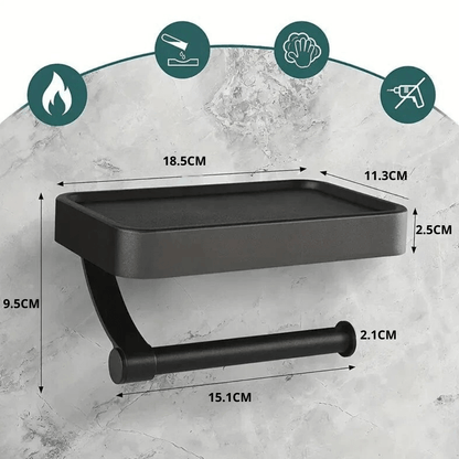 Tivaro Inbouw WC Rolhouder - Roestvrij Staal met Opbergplank 1