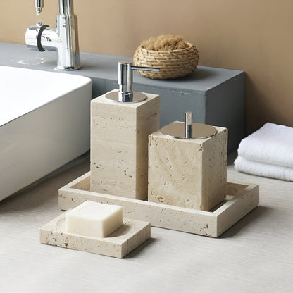 Trevano Badkamerset - Natuursteen Beige, Stijlvolle Accessoires 7