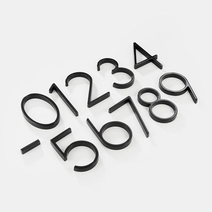 Trilo Huisnummerbord - Zinklegering, Zwevend Design 8