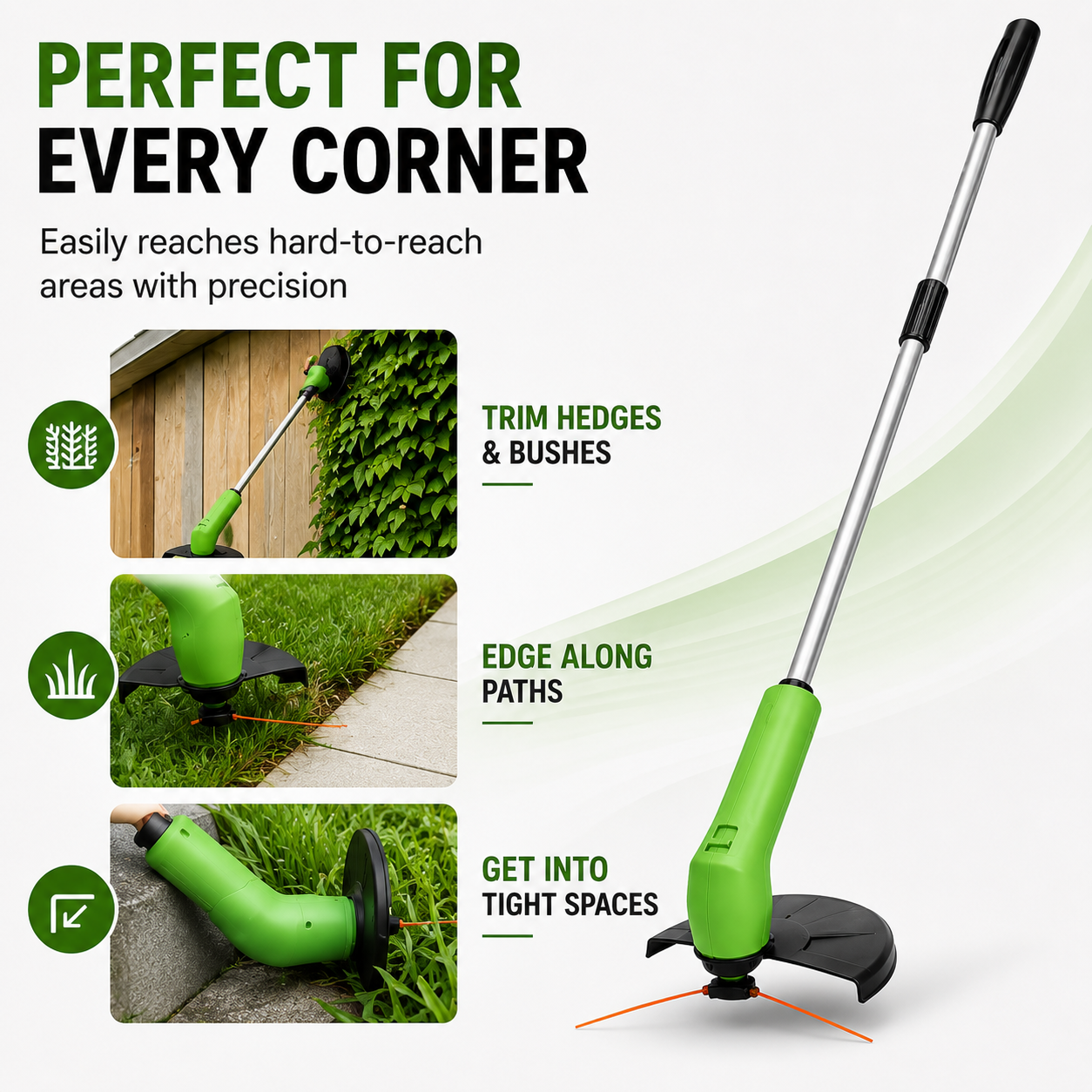 TrimMaster Grastrimmer Accu - Draadloos, Lichtgewicht en Verstelbaar 5