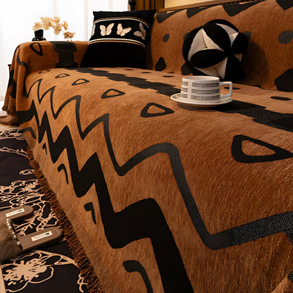 Triton Bankhoes - Chenille, Tribale Geometrische Patronen 6