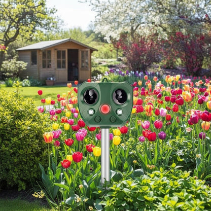 PestPulse™ – Ultrasone Dierenverjager met PIR Sensor – Zonne & USB Tuinbescherming