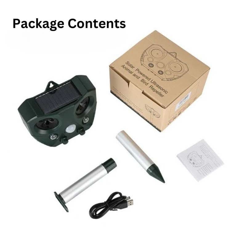 PestPulse™ – Ultrasone Dierenverjager met PIR Sensor – Zonne & USB Tuinbescherming