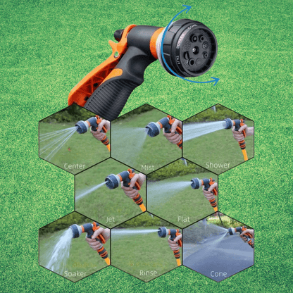 SprayForce™ – Tuin Spuitpistool met 8 Standen – Krachtige Bewatering Tool