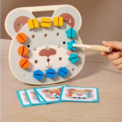 4Ever Wood ScrewBear™ – Houten montessori schroefspel