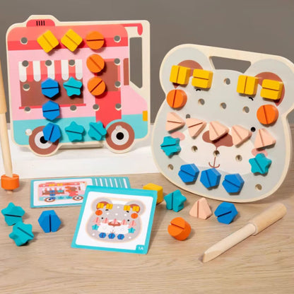 4Ever Wood ScrewBear™ – Houten montessori schroefspel