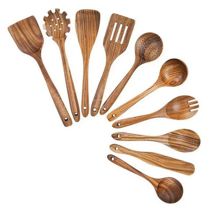 AcaciaChef™ – Handgemaakte Acaciahouten Keukengerei – Natuurlijk Kookhulpen Set