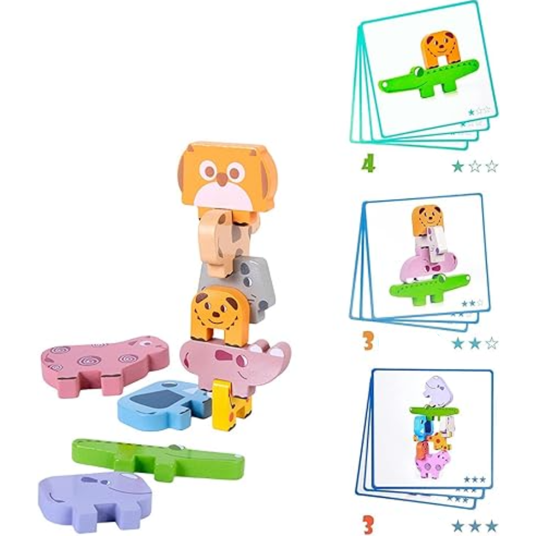 AnimalPals™ – Stapelbare houten dieren spel – Leren & Spelen