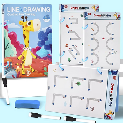LineMaster™ – Herbruikbaar Pen-Oefenboek voor Kinderen – Schrijven en Tekenen Leren