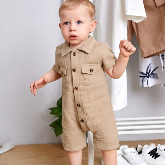 ButtonCub™ – Zomerse Katoenen Romper – Comfortabele Babyoutfit