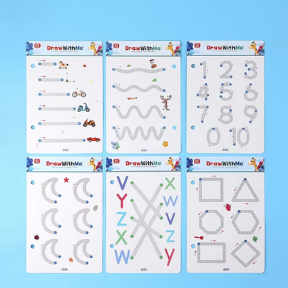 LineMaster™ – Herbruikbaar Pen-Oefenboek voor Kinderen – Schrijven en Tekenen Leren