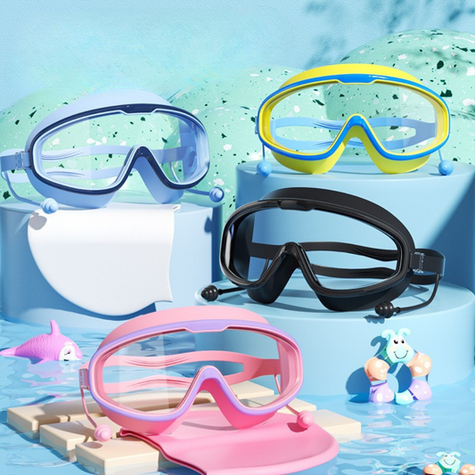 ClearSplash™ – Kinderzwembril met Antifog Coating – Comfortabele Zwembril voor Kinderen