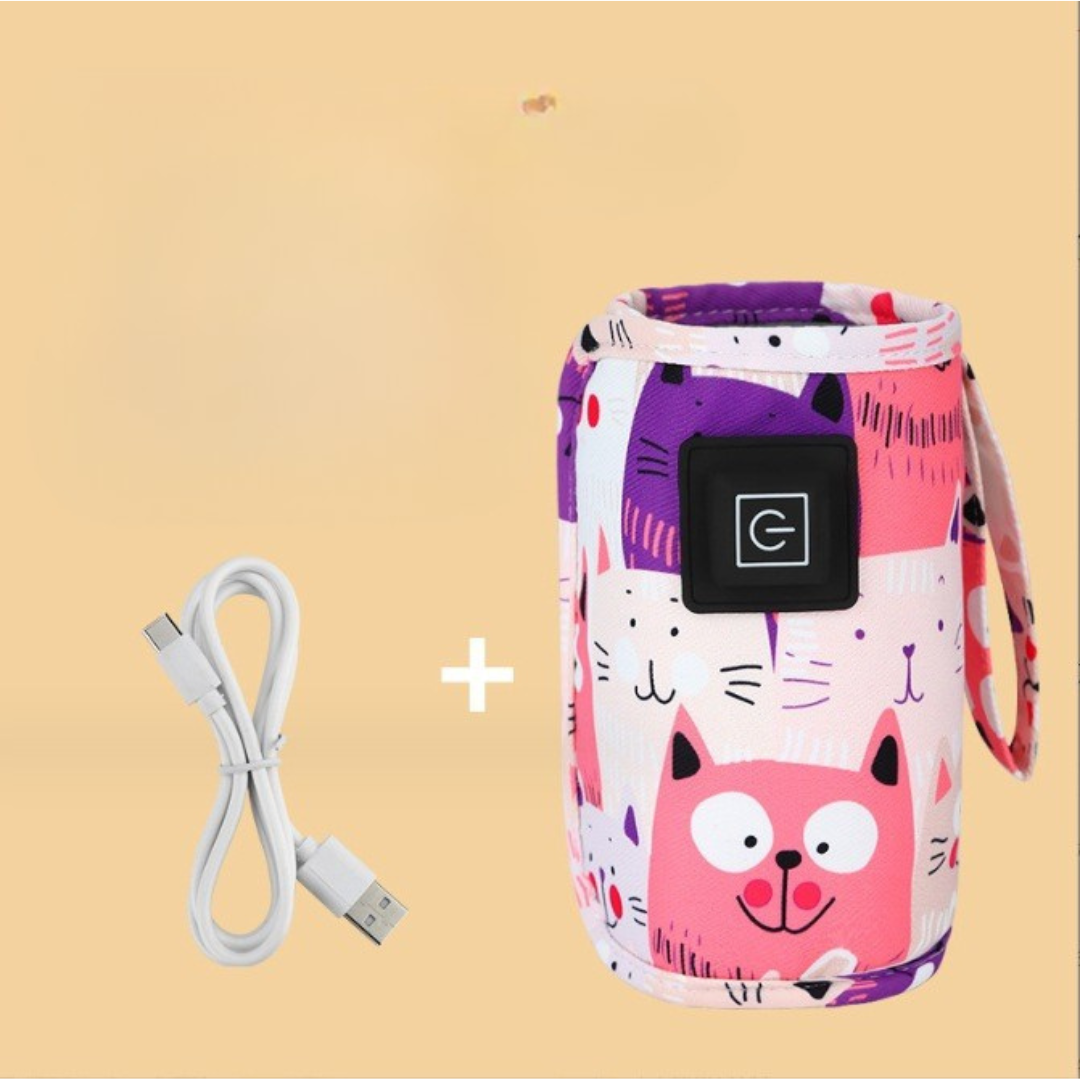 WarmEase™ – Draagbare Flessenwarmer met USB – Praktisch voor Onderweg