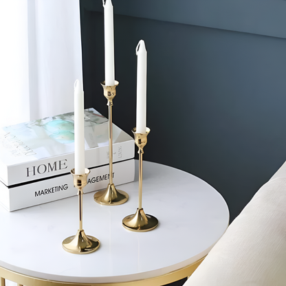 Vento Kaarsenhouder Set - Koper, Vintage Design 3-delig 1