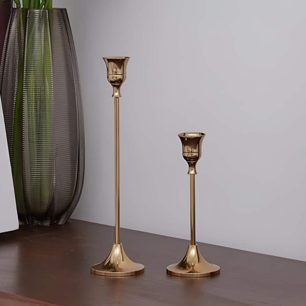 Vento Kaarsenhouder Set - Koper, Vintage Design 3-delig 4