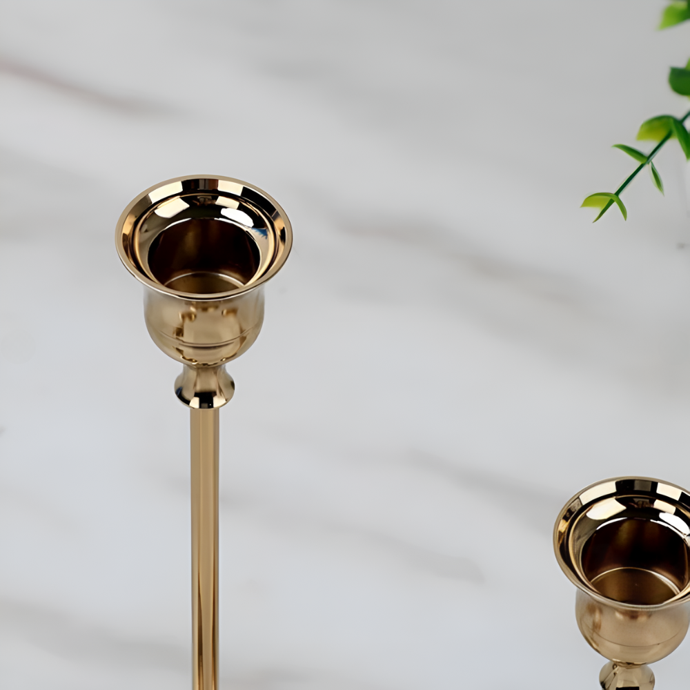Vento Kaarsenhouder Set - Koper, Vintage Design 3-delig 5