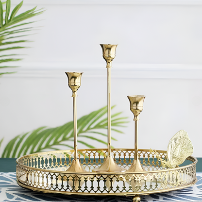 Vento Kaarsenhouder Set - Koper, Vintage Design 3-delig 6