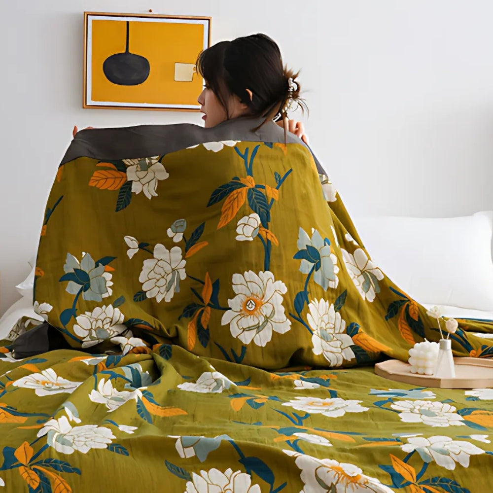 Vibrant Bloom Bankhoes - Katoen, Multifunctioneel en Omkeerbaar 0