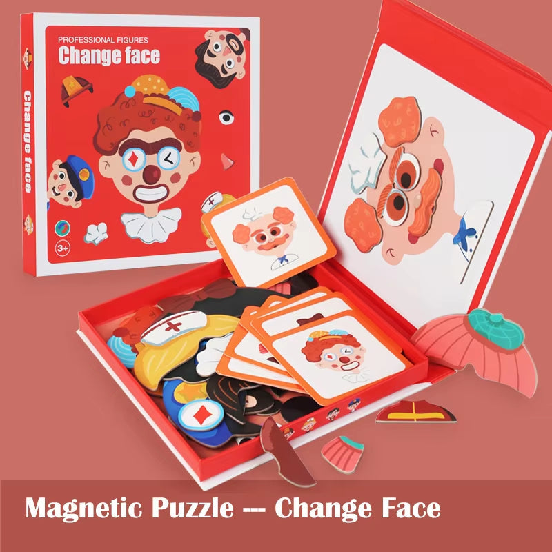 EmotiPlay™ – Magnetisch Gezichtsuitdrukking Puzzelboek – Emotioneel Leerzaam Spel