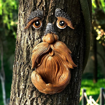 TreeTaleNest™ – Boomgezicht Vogelhuisje van Hars – Betoverende Tuin Decoratie