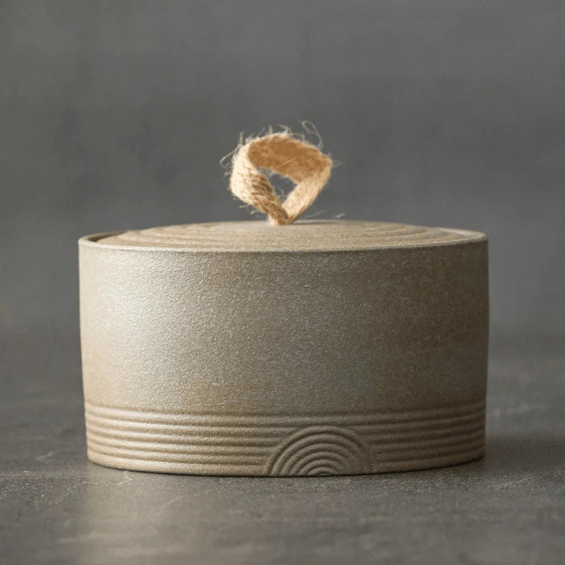 Wako Opbergpot - Japans Aardewerk met Henneptouw, Wabi-Sabi Design 7