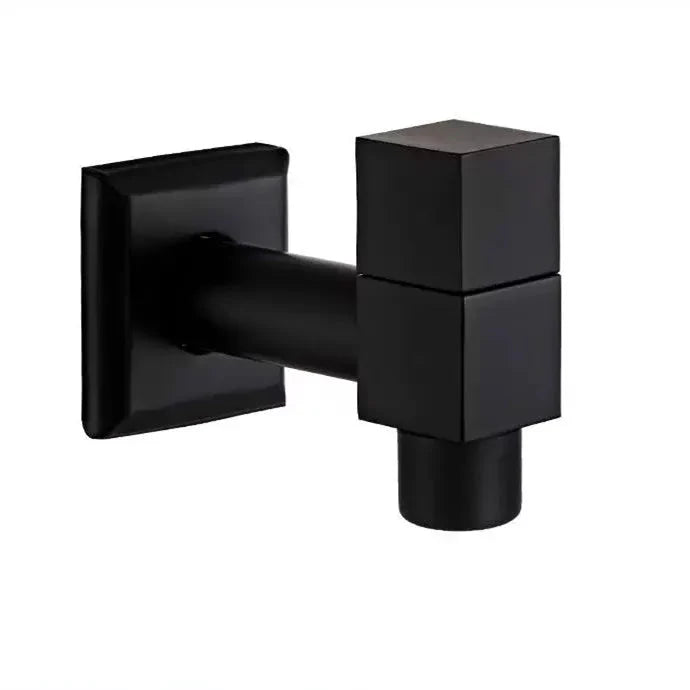 MatteBrassFlow™ – Mat Zwarte Wandkraan van Messing – Keuken Bad Buiten Kraan