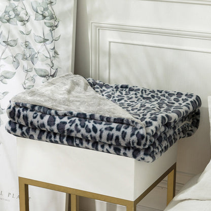 Wilde Plaid - Warme Fleece Deken met Luipaardprint, Zacht Imitatiekonijnbont 5