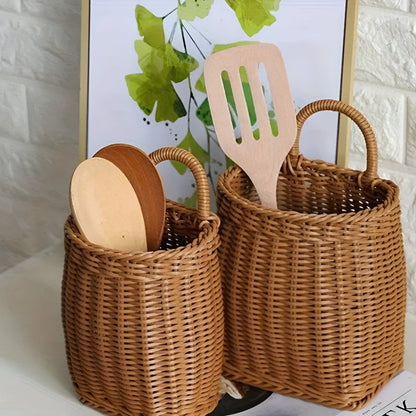 Winta Opbergmand - Lichtgewicht Microvezelmix met Rotan Look 1