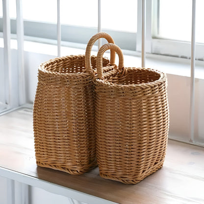 Winta Opbergmand - Lichtgewicht Microvezelmix met Rotan Look 2