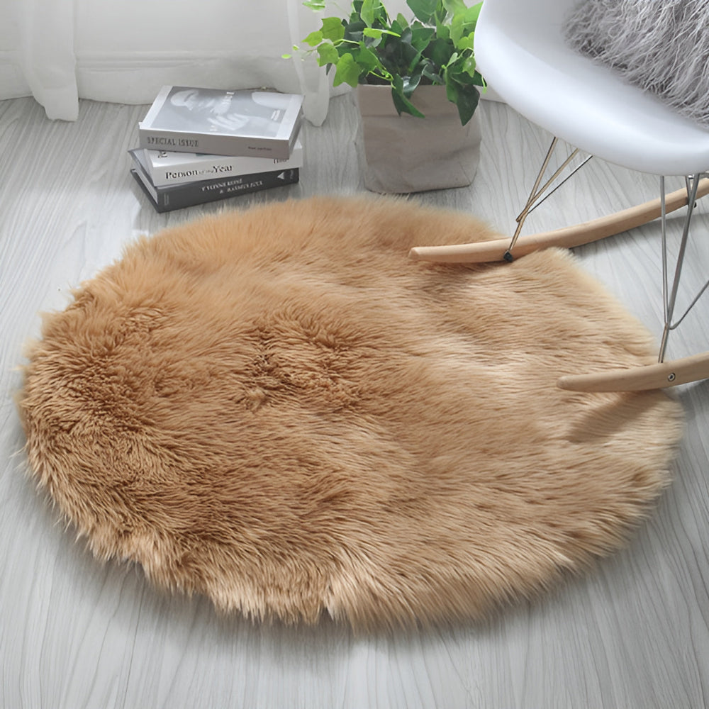 Wolky Vloerkleed Rond - Zacht Pluche, Antislip 8