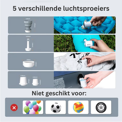 AirWave™ – Elektrische Mini Zwemband Pomp – Snel & Compact Inflatiehulpmiddel