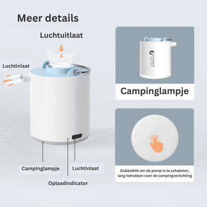AirWave™ – Elektrische Mini Zwemband Pomp – Snel & Compact Inflatiehulpmiddel