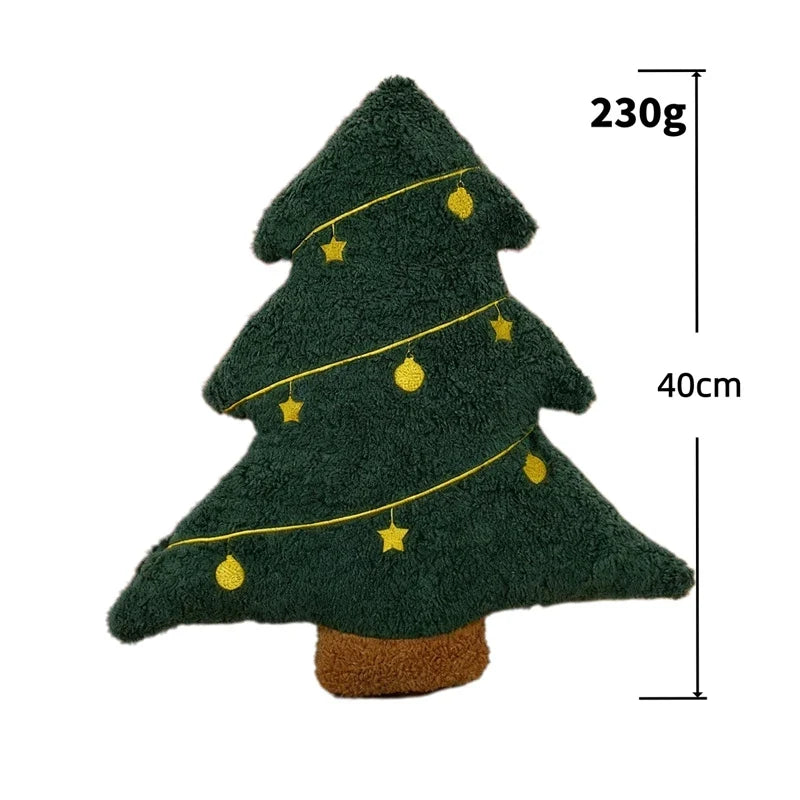 Zachte Pluche Knuffelkussen Kerstboom - Ergonomische Lendensteun Rood Groen 40 cm Decoratie 5