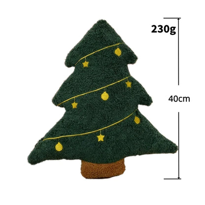 Zachte Pluche Knuffelkussen Kerstboom - Ergonomische Lendensteun Rood Groen 40 cm Decoratie 5